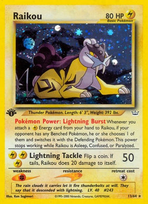 Pokemon TCG - Neo Revelation - Raikou - 13/64 - Unlimited Holofoil