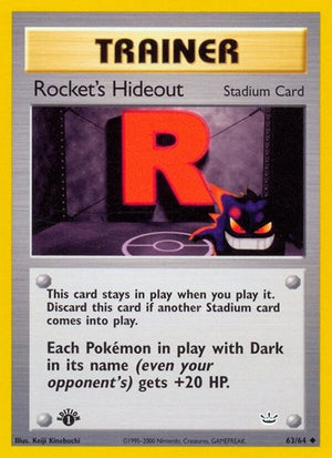 Pokemon TCG - Neo Revelation - Rocket's Hideout - 63/64 - 1st Edition