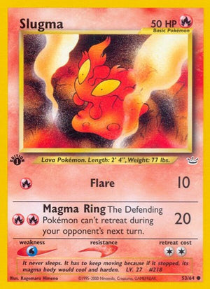 Pokemon TCG - Neo Revelation - Slugma - 53/64 - 1st Edition