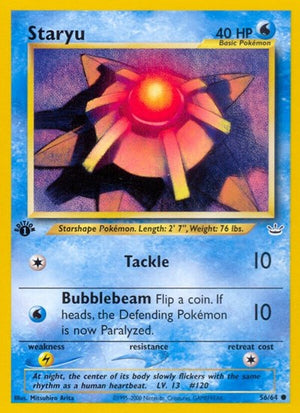 Pokemon TCG - Neo Revelation - Staryu - 56/64 - 1st Edition