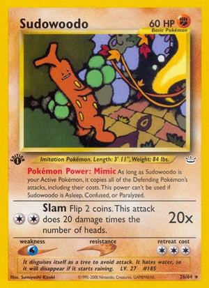 Pokemon TCG - Neo Revelation - Sudowoodo - 26/64 - 1st Edition