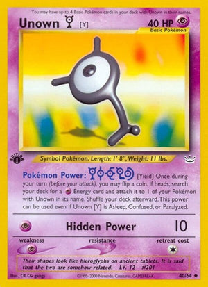 Pokemon TCG - Neo Revelation - Unown - 40/64 - 1st Edition