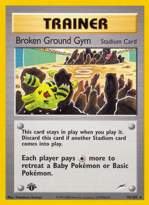 Pokemon TCG - Neo Destiny - Broken Ground Gym - 092/105 - 1st Edition