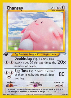 Pokemon TCG - Neo Destiny - Chansey - 031/105 - 1st Edition