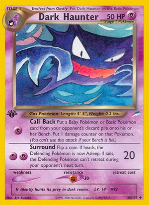 Pokemon TCG - Neo Destiny - Dark Haunter - 036/105 - 1st Edition
