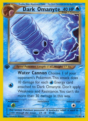 Pokemon TCG - Neo Destiny - Dark Omanyte - 037/105 - Unlimited