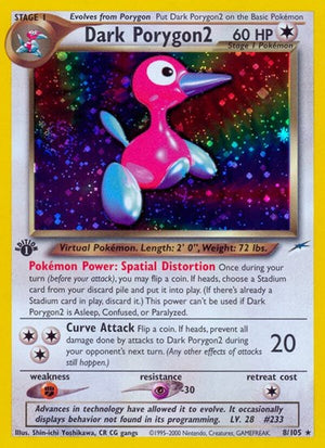 Pokemon TCG - Neo Destiny - Dark Porygon2 - 008/105 - 1st Edition Holofoil