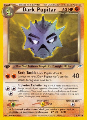 Pokemon TCG - Neo Destiny - Dark Pupitar - 038/105 - 1st Edition