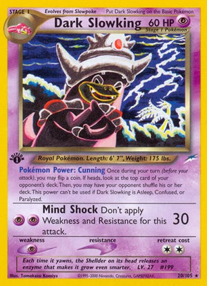 Pokemon TCG - Neo Destiny - Dark Slowking - 020/105 - 1st Edition