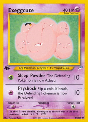 Pokemon TCG - Neo Destiny - Exeggcute - 064/105 - 1st Edition