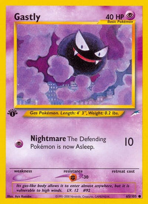 Pokemon TCG - Neo Destiny - Gastly - 065/105 - Unlimited