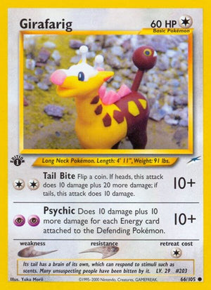 Pokemon TCG - Neo Destiny - Girafarig - 066/105 - 1st Edition
