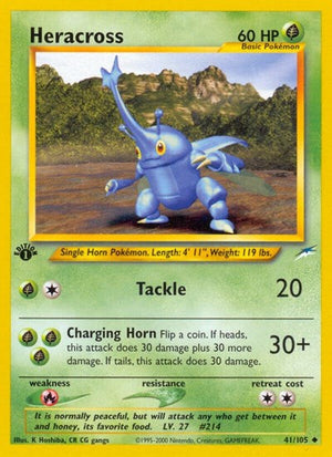 Pokemon TCG - Neo Destiny - Heracross - 041/105 - 1st Edition
