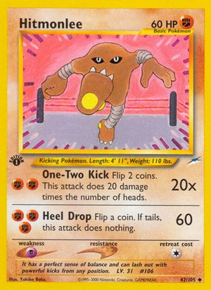 Pokemon TCG - Neo Destiny - Hitmonlee - 042/105 - Unlimited