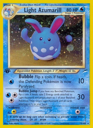 Pokemon TCG - Neo Destiny - Light Azumarill - 013/105 - Unlimited Holofoil