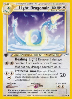 Pokemon TCG - Neo Destiny - Light Dragonair - 022/105 - 1st Edition