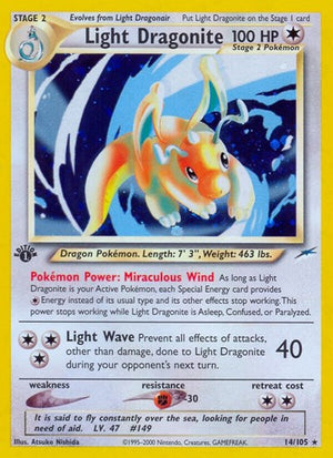 Pokemon TCG - Neo Destiny - Light Dragonite - 014/105 - Unlimited Holofoil