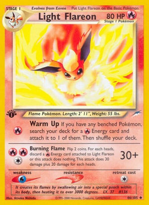 Pokemon TCG - Neo Destiny - Light Flareon - 046/105 - Unlimited