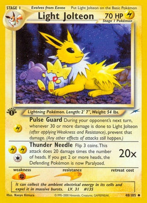 Pokemon TCG - Neo Destiny - Light Jolteon - 048/105 - Unlimited