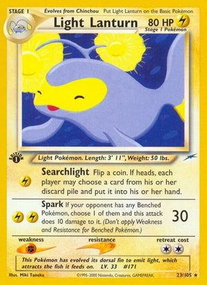 Pokemon TCG - Neo Destiny - Light Lanturn - 023/105 - 1st Edition