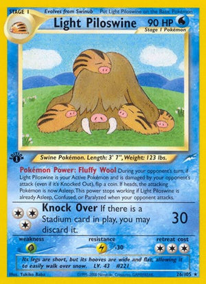 Pokemon TCG - Neo Destiny - Light Piloswine - 026/105 - Unlimited