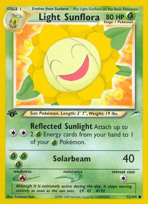 Pokemon TCG - Neo Destiny - Light Sunflora - 072/105 - Unlimited