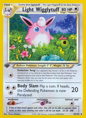 Pokemon TCG - Neo Destiny - Light Wigglytuff - 054/105 - 1st Edition