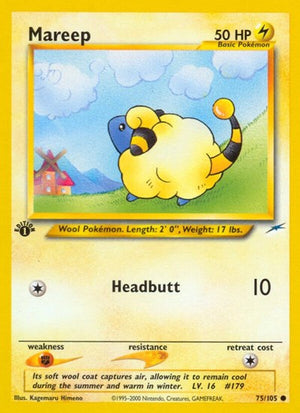 Pokemon TCG - Neo Destiny - Mareep - 075/105 - 1st Edition
