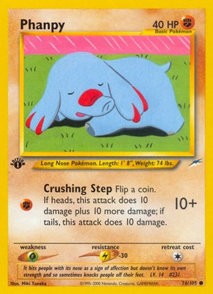 Pokemon TCG - Neo Destiny - Phanpy - 076/105 - Unlimited