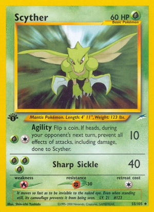 Pokemon TCG - Neo Destiny - Scyther - 055/105 - Unlimited