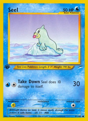 Pokemon TCG - Neo Destiny - Seel - 081/105 - 1st Edition