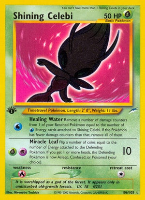 Pokemon TCG - Neo Destiny - Shining Celebi - 106/105 - 1st Edition Holofoil