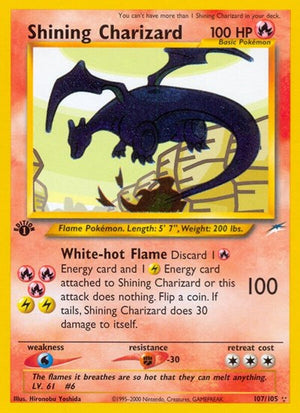 Pokemon TCG - Neo Destiny - Shining Charizard - 107/105 - 1st Edition Holofoil