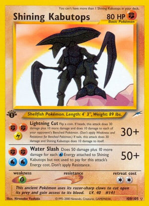 Pokemon TCG - Neo Destiny - Shining Kabutops - 108/105 - Unlimited Holofoil