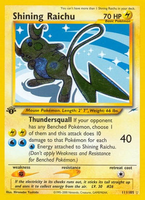 Pokemon TCG - Neo Destiny - Shining Raichu - 111/105 - Unlimited Holofoil