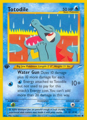 Pokemon TCG - Neo Destiny - Totodile - 085/105 - Unlimited