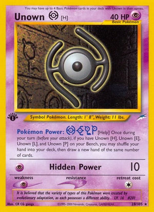 Pokemon TCG - Neo Destiny - Unown - 028/105 - Unlimited