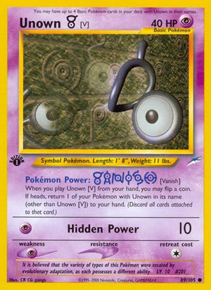 Pokemon TCG - Neo Destiny - Unown - 089/105 - Unlimited