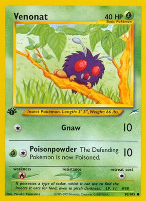 Pokemon TCG - Neo Destiny - Venonat - 090/105 - 1st Edition