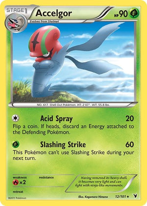 Pokemon TCG - Noble Victories - Accelgor - 12/101 - Reverse Holofoil