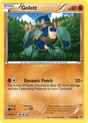 Pokemon TCG - Noble Victories - Golett - 71/101 - Reverse Holofoil