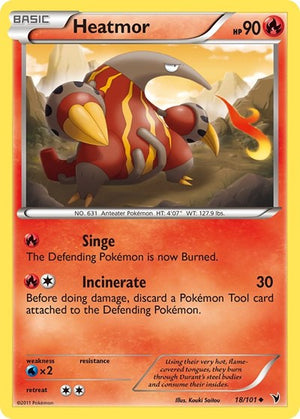Pokemon TCG - Noble Victories - Heatmor - 18/101 - Reverse Holofoil
