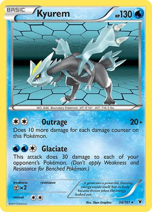 Pokemon TCG - Noble Victories - Kyurem - 34/101 - Reverse Holofoil