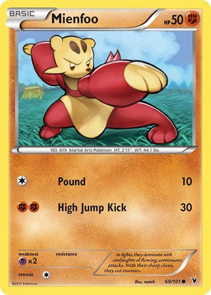 Pokemon TCG - Noble Victories - Mienfoo - 69/101 - Reverse Holofoil