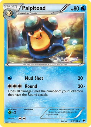 Pokemon TCG - Noble Victories - Palpitoad - 23/101 - Reverse Holofoil