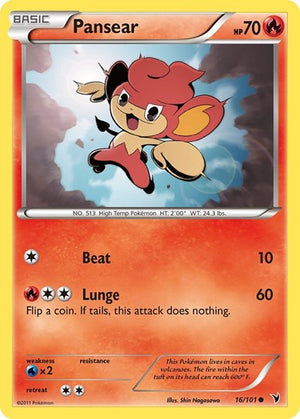 Pokemon TCG - Noble Victories - Pansear - 16/101