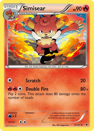 Pokemon TCG - Noble Victories - Simisear - 17/101