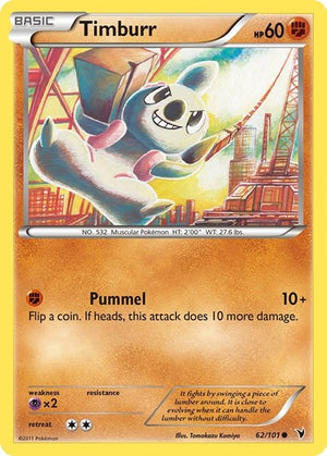 Pokemon TCG - Noble Victories - Timburr - 62/101