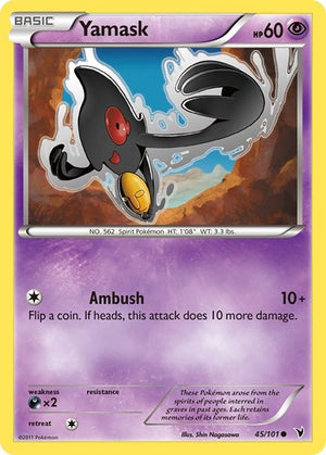 Pokemon TCG - Noble Victories - Yamask - 45/101