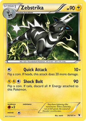 Pokemon TCG - Noble Victories - Zebstrika - 36/101